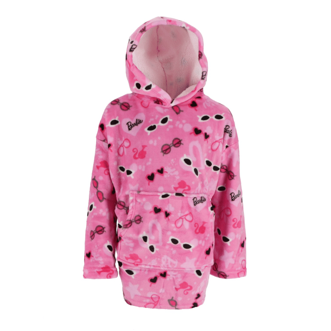 Barbie hoodie poncho roze maat 7 - 14 jaar - polyester