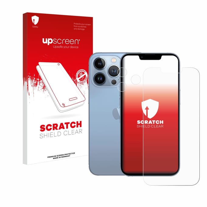 upscreen - Screenprotector voor Apple iPhone 13 Pro (Voor+Camera) - Folie Beschermfolie transparant