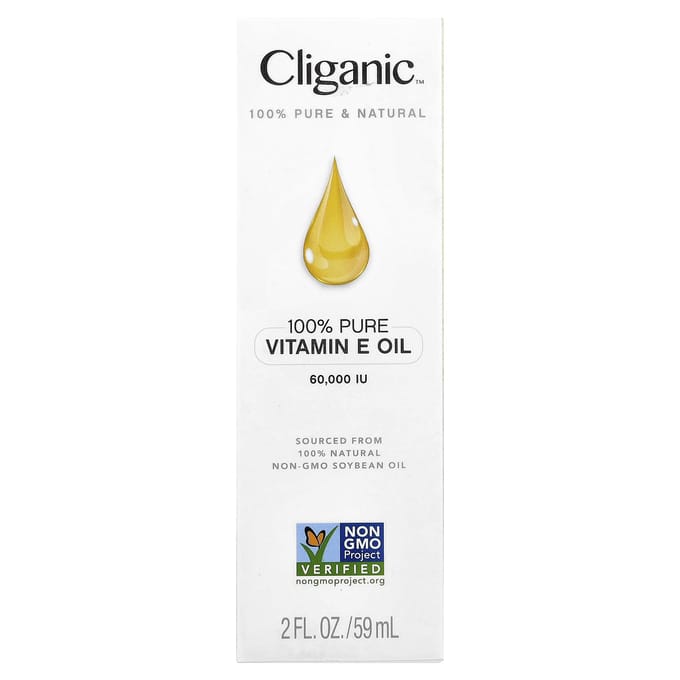 Cliganic, Huile de Vitamine E 100% Pure, 60 000 UI, 59 ml (2 fl oz)