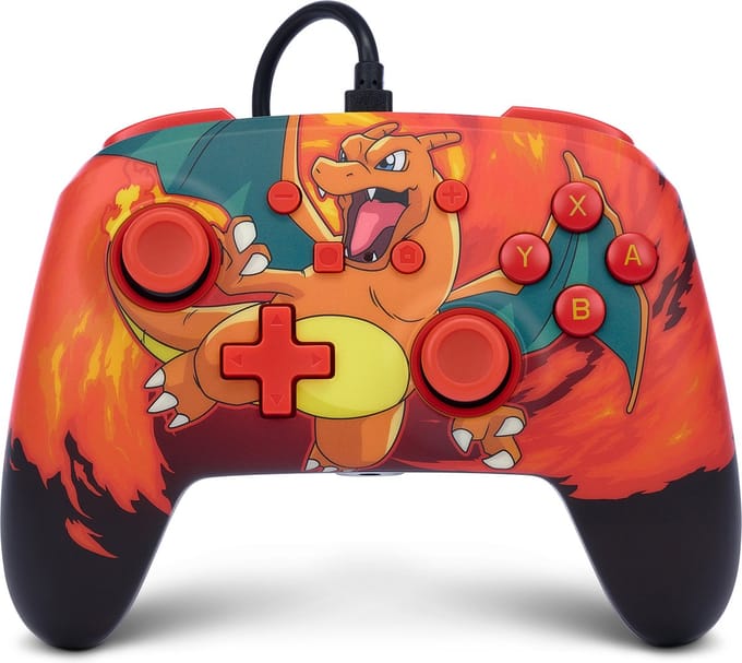 PowerA Enhanced Wired Controller for Nintendo Switch - Pokémon: Charizard Vortex - Wired Controller - Nintendo Switch