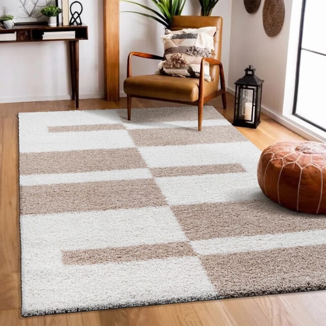 Muratap Milano gala hoogpolig vloerkleed modern creme- 60x110 cm