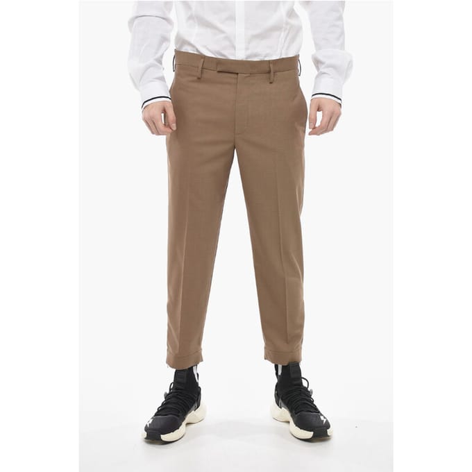 Slim Fit JAMIE-broek met enkelrits in bruin