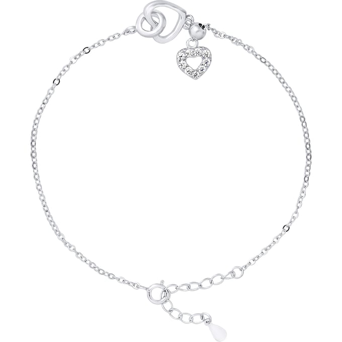 Hart armband en zirkonium zilver zirkoniumoxiden 925