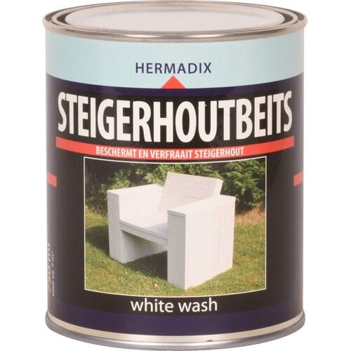 Hermadix Steigerhoutbeits - 0,75 liter - White wash