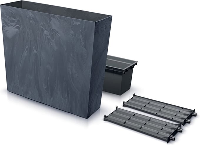 Prosperplast - Bloempot - Urbi Case Beton Effect - Antraciet -