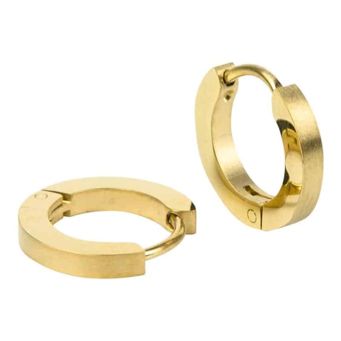 Kalli Oorringen Edelstaal Mat Goud 1852 (16mm)