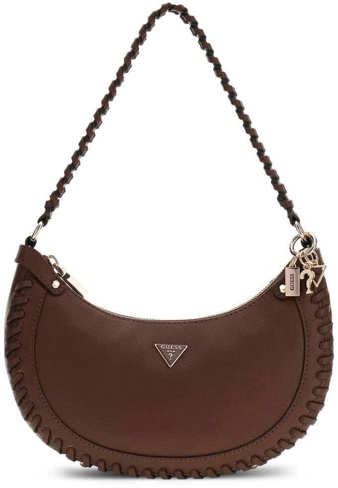 GUESS schoudertas Petra Hobo Shoulder Bag Chocolate donkerbruin