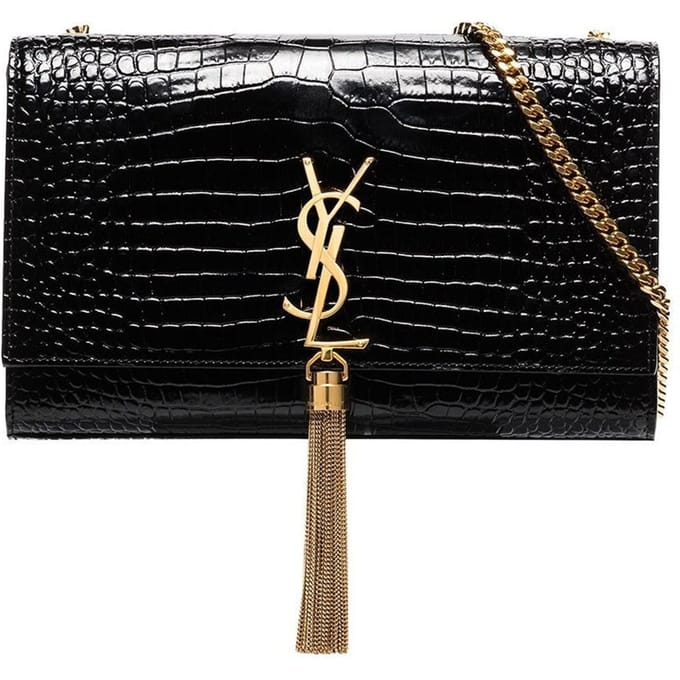 Saint Laurent Kate Medium Tassel Krokodillenleer met Kwastje