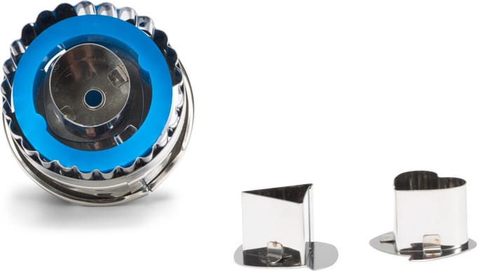 uitsteekvormen Linzer 5 cm rvs zilver 4-delig