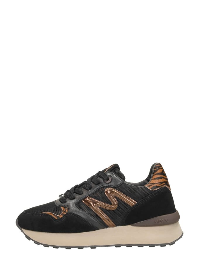 Mexx Sneaker Juju Humper Dierenprint Zwart Dames - Maat 42