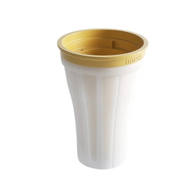 Gobelet à granité en silicone à presser congelé Smoothies rapides congelés Coupe à sable Crème glacée Chatte Grêle Seau Bouteille Secouer manuellement Mug à granité brown