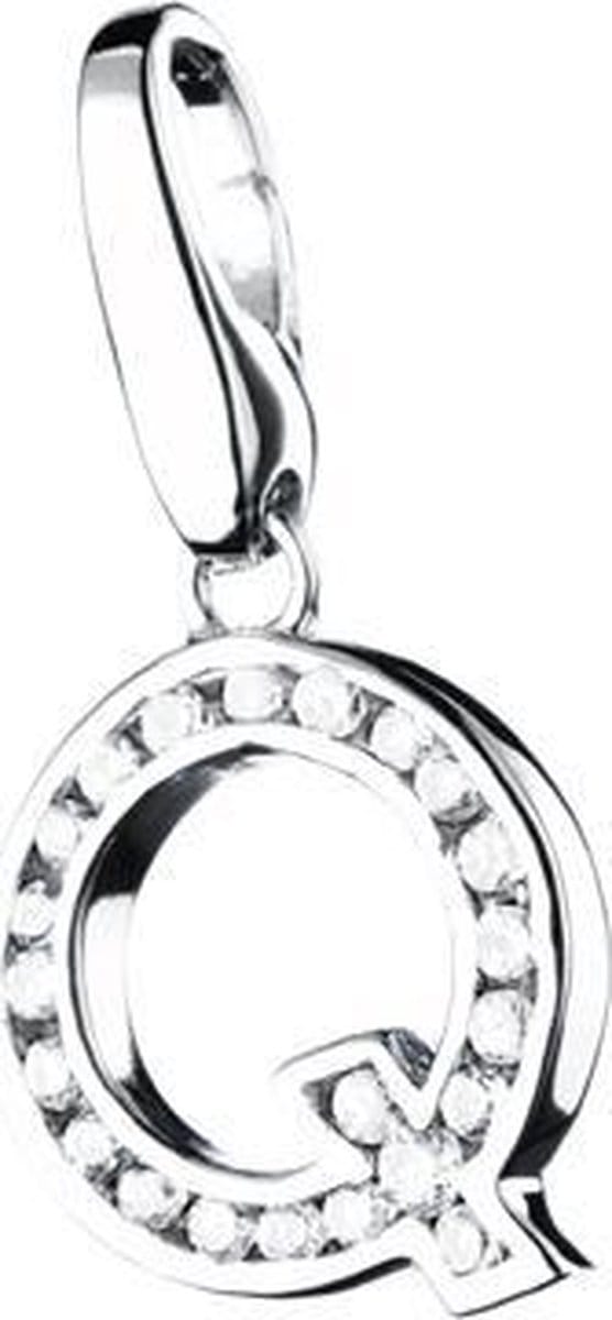 Charm | bedel | zilver | letter | Q | zirkonia