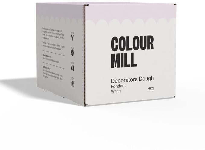 Colour Mill Decorators Dough - Wit - 4 kg - Fondant - Suikerpasta - Taartdecoratie