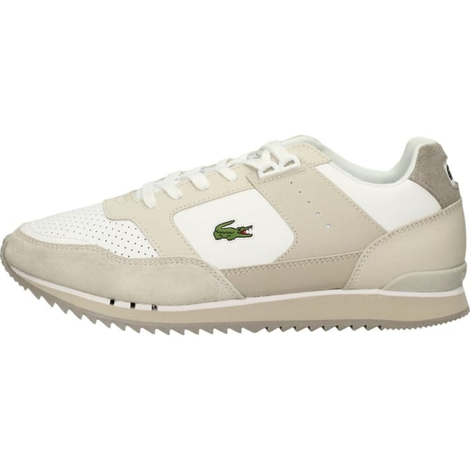 Lacoste Partner Piste Heren Sneakers - Gebroken Wit - Maat 40