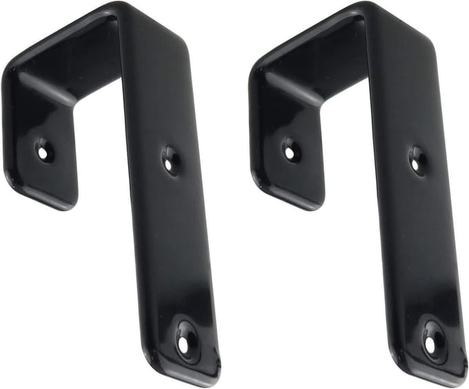 2PCS 25mm Iron Bunk Bed Ladder Hooks Brackets Hook Hardware Ladder Hooks Utility Hooks Unique Design Heavy Duty Hook Brackets Ladder Hooks Garage Storage Hook Loft Bed Ladder Hooks