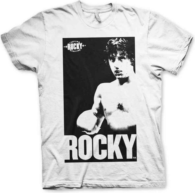 Rocky Heren Tshirt -L- Vintage Photo Wit
