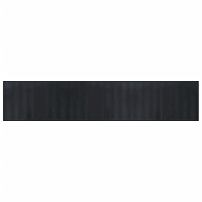 vidaXL - Vloerkleed - rechthoekig - 60x300 - cm - bamboe - zwart
