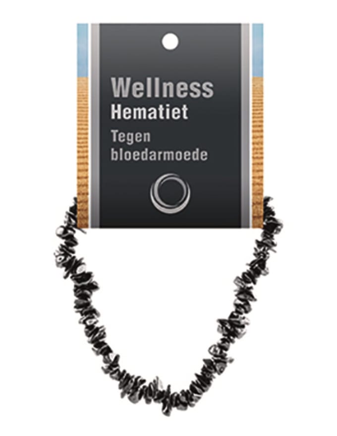 Hematiet splitarmband + kaart