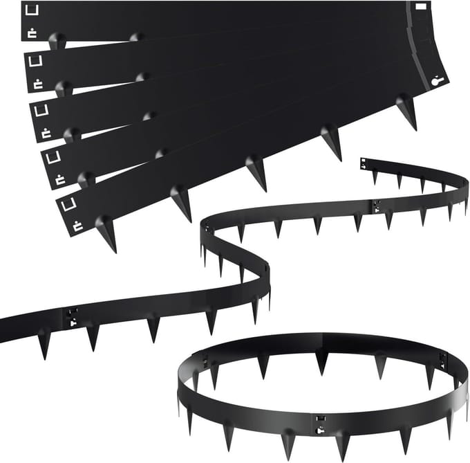 Metalen Gazonrand - Bedomranding Tuin - Tuinrand Afscheiding - Flexibel Buigbaar Staal - 100x15 cm - Zwart