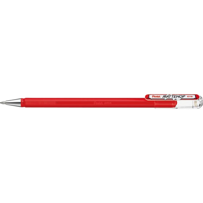 Gelschrijver Pentel K110 Mattehop medium rood
