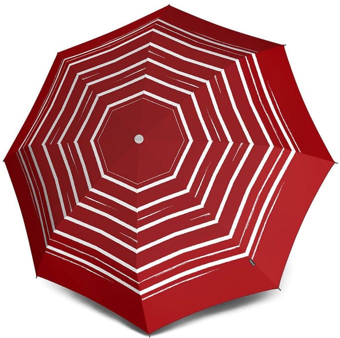 Knirps paraplu 930 Stick Long Automatic Stripe Art Red rood