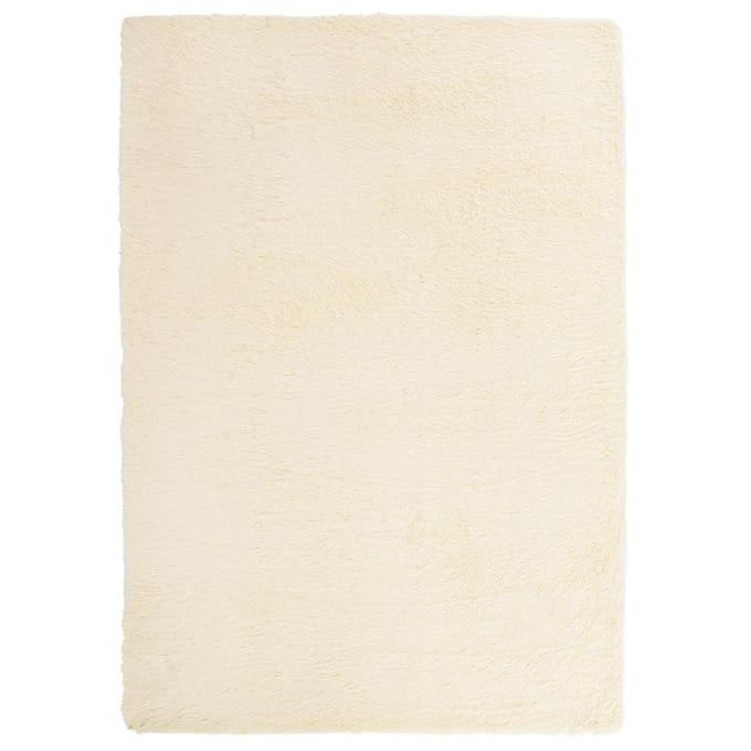 vidaXL - Hoogpolig - vloerkleed - NAVARRA - 240x340 - cm - polyester - crèmekleurig