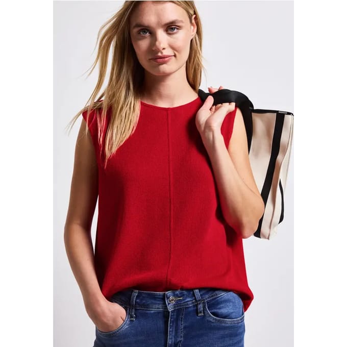 Top met gebreide look