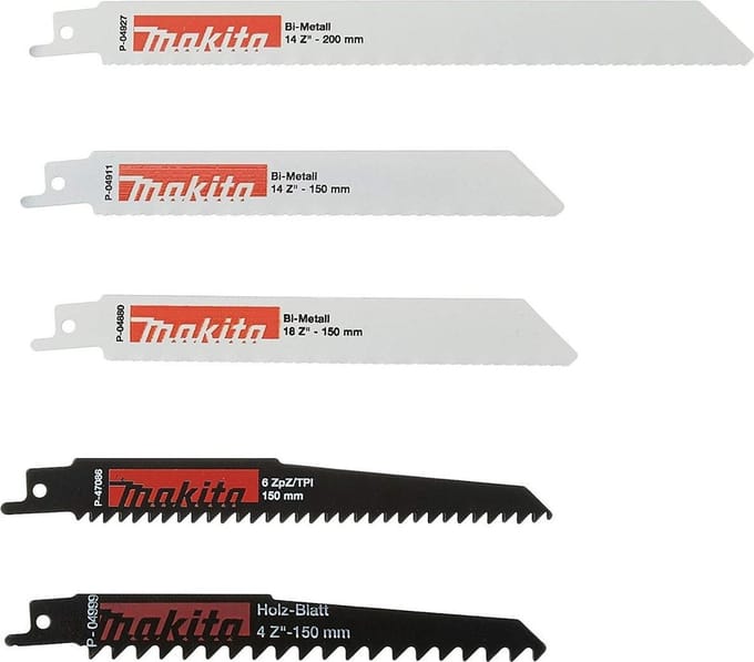 Makita P-83967 Reciprozaagbladen set - Metaal/Hout - 5 delig