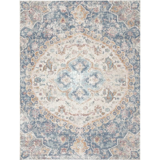 Binnen- en buitenkleed Torino blauw 60x100 cm