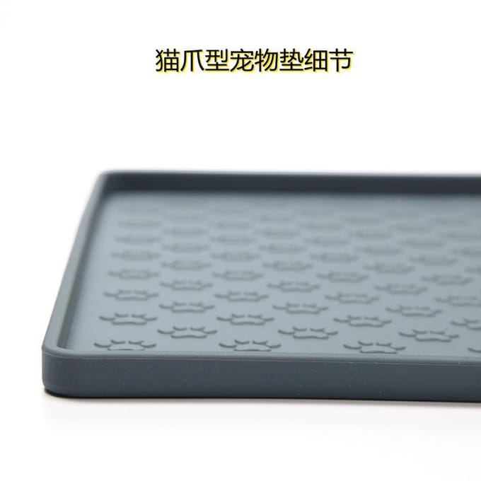 Siliconen huisdiermat antislip, waterdicht, morsbestendig, gemakkelijk schoon te maken kattenpoot placemat, groot blue