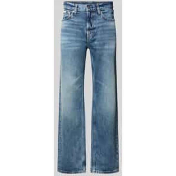 straight fit jeans van puur katoen