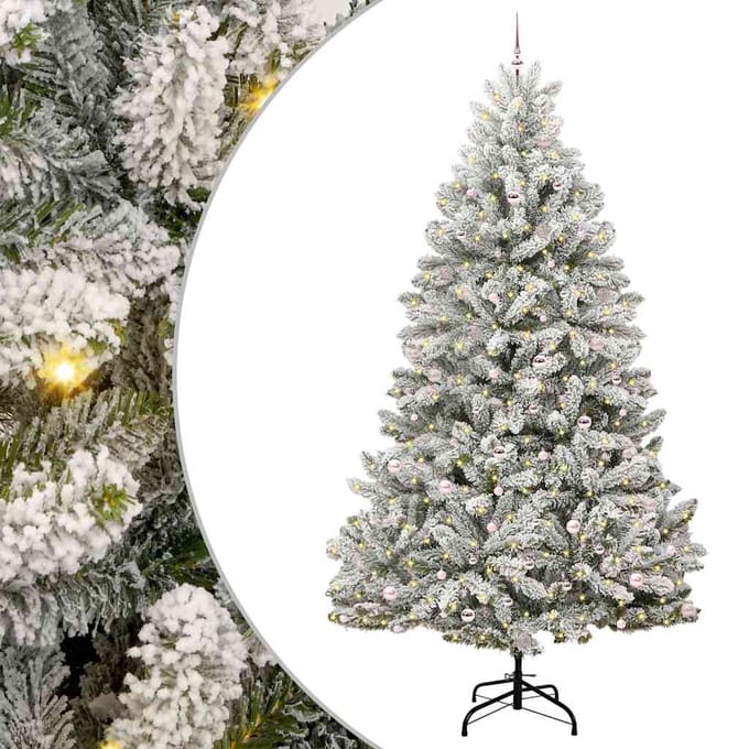 vidaXL - Kunstkerstboom - 300 - cm - 300 - LED's - Warmwit - PVC - en - Staal