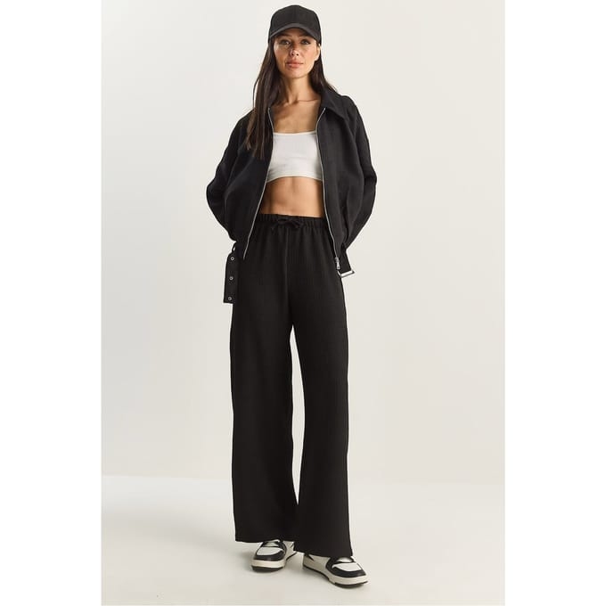 Hoge taille wijde broek