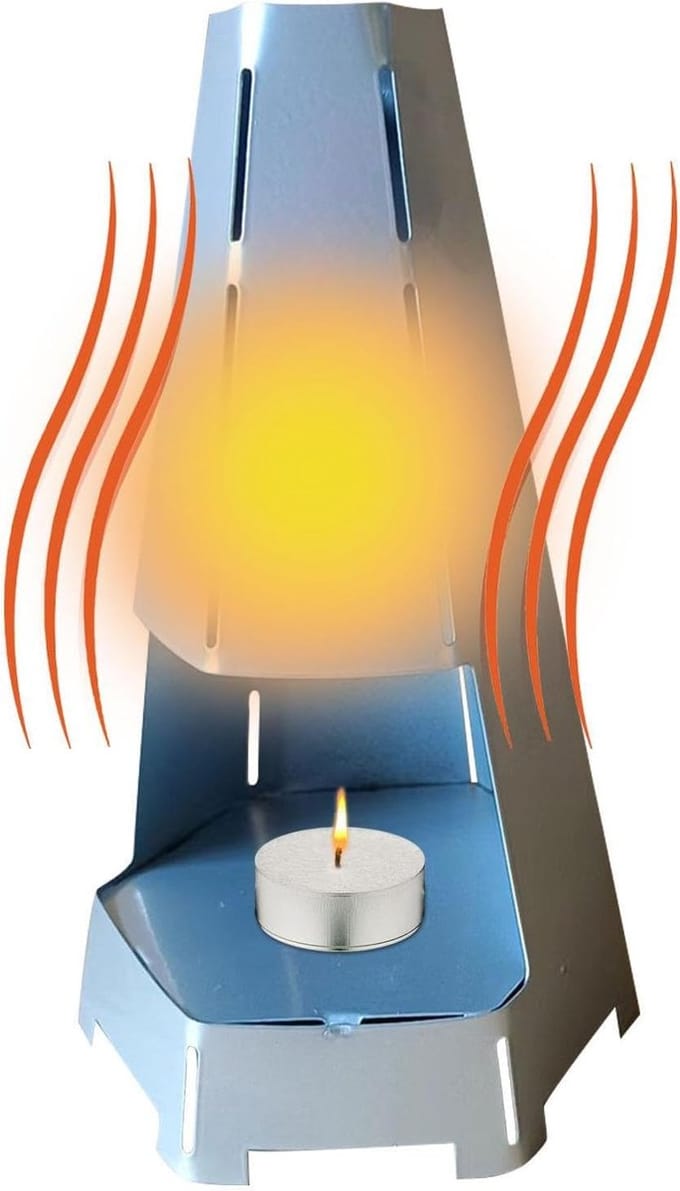Theelicht Verwarmer - Bureau Haard - Binnen Buiten - Winddicht Ontwerp - 20 x 143 x 108 cm