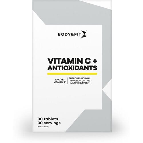 Body & Fit Vitamin C + Antioxidant - Vitamine C 1000 mg - Vitamine E - Zink & Selenium - 30 Tabletten