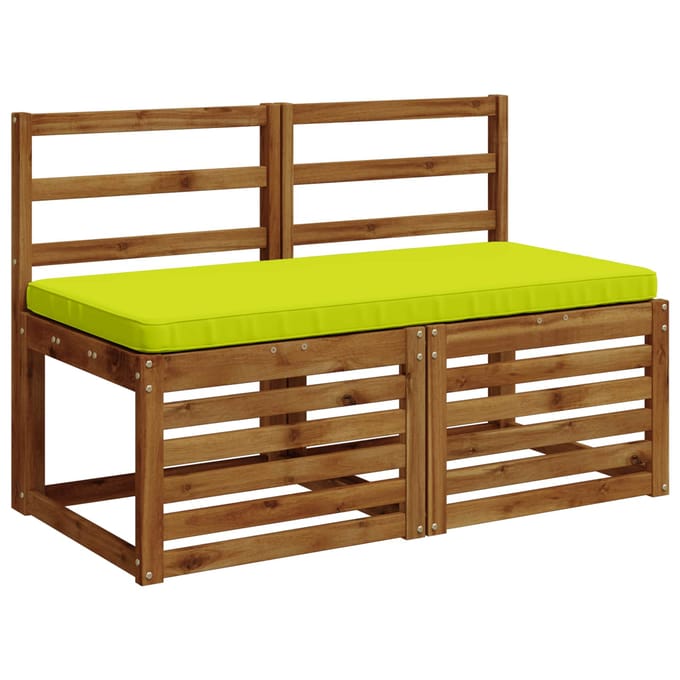 vidaXL - 1-delig - Bankkussen - VUGHT - 100% - Polyester - Heldere - Groen.