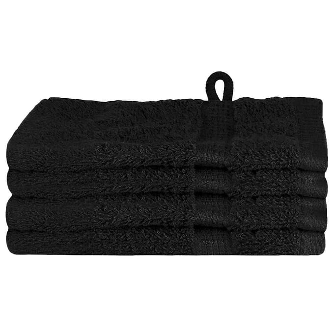 vidaXL - Gastendoek - SOLUND - 4 - st - Zwart - 15 - x - 21 - cm - 550 - gsm
