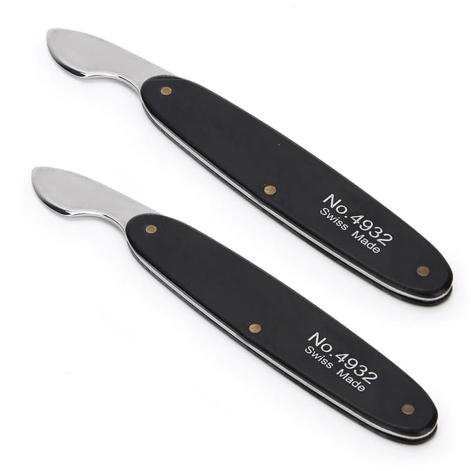 2 stuks Stalen Horloge Bezel Openmaker Achterdeksel Opener Reparatiegereedschap voor Horlogemaker gray