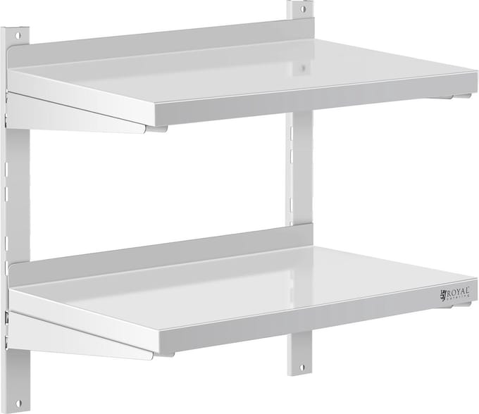 Wandrek - 2 planken - 60 x 40 cm - Royal Catering