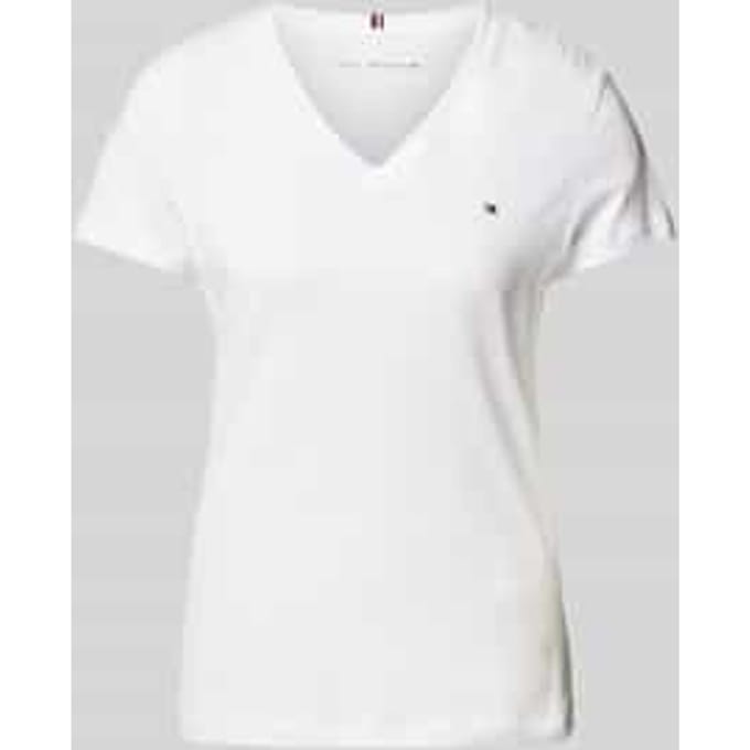 T-shirt van katoen met geborduurd logo