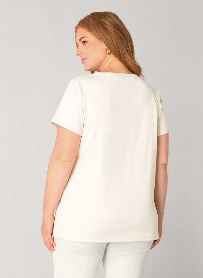 BASE LEVEL CURVY Lilly Tops - Sand - maat 5(58/60)