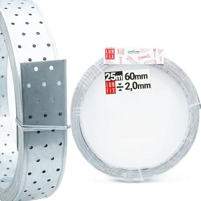 Windband en geperforeerde platen connector 60x2mm - 25m