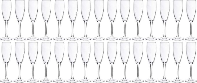 Cosy & Trendy Champagneglazen - 30x stuks - glas - 190 ml - Flutes