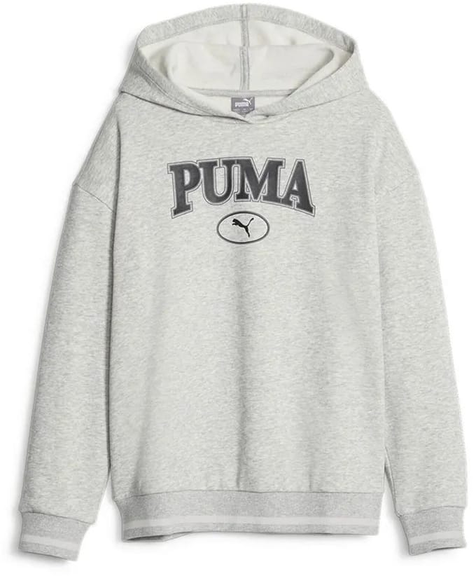 Puma Squad Fl Hoodie Grijs 7-8 Years Meisje