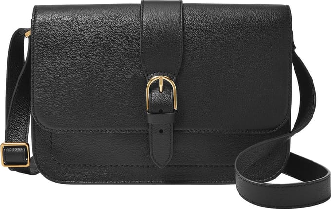 FOSSIL Schoudertas Zoey Large Crossbody Black Zwart