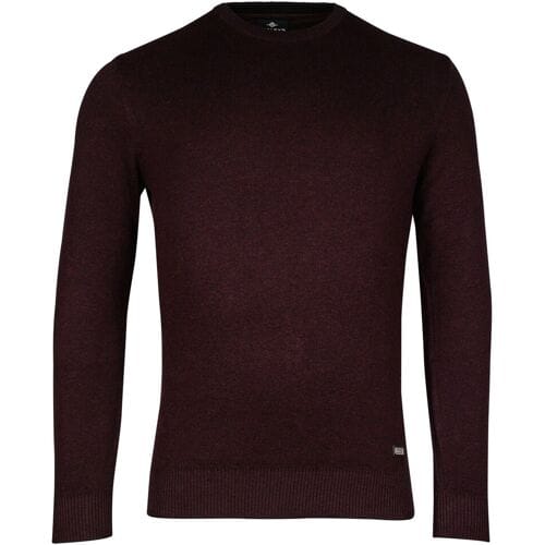 Baileys Trui Crew Neck Allover 2-Tone Aubergine / male