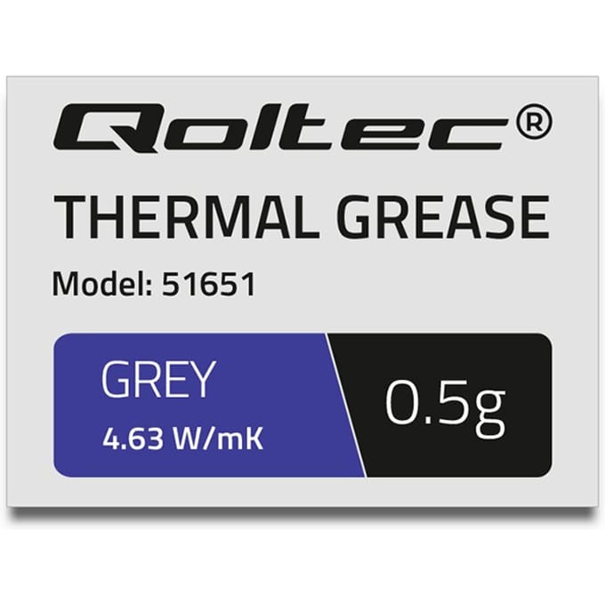 Qoltec Koelpasta 4,63 W/m-K |   0,5g |   Grijs