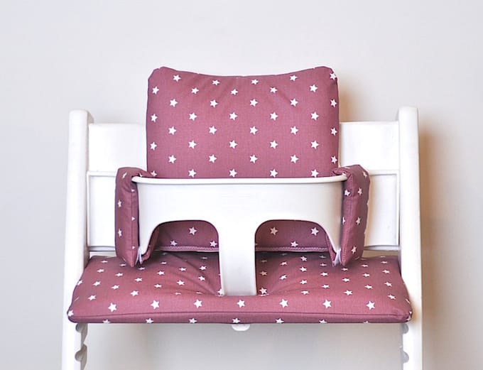 Vintage pink kussenset voor de stokke tripp trapp kinderstoel