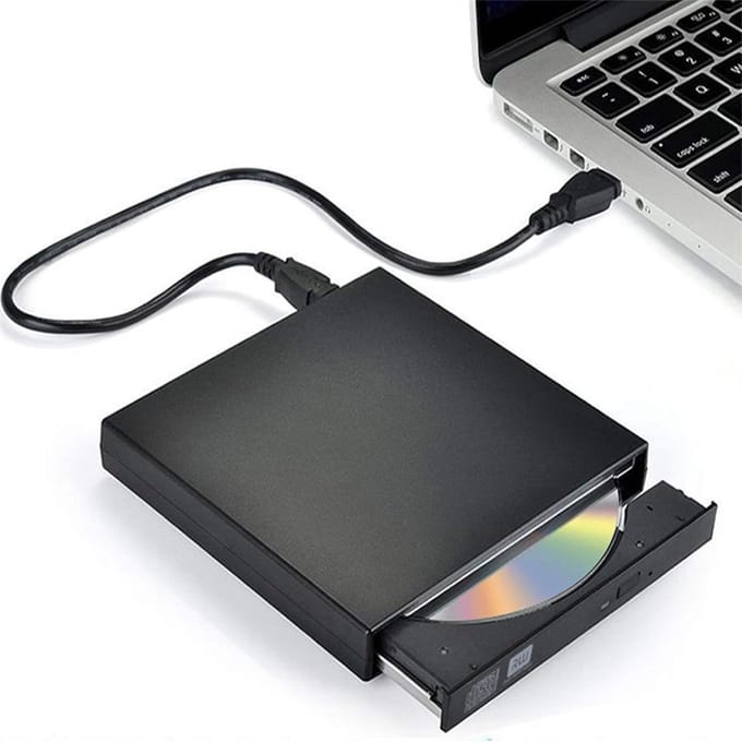 carmdering - Externe DVD & CD Speler - Externe DVD Speler voor Laptop - Externe DVD Speler Geschikt Voor Windows, Linux & Mac - USB - VERSIE DVD Speler
