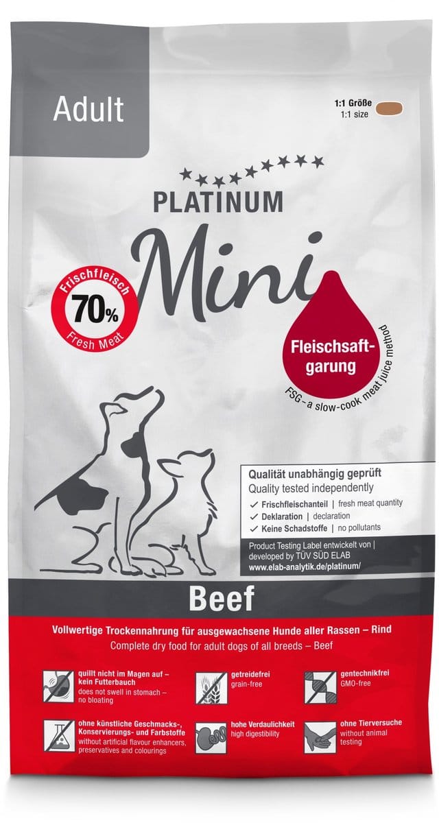 Platinum Adult Mini 900g | Beef